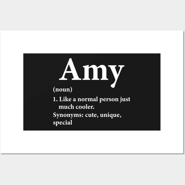 Amy Name Definition Funny Personalized Wall Art by HawaiPlus